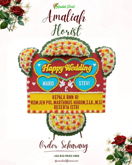 Papan Bunga Pernikahan Perean